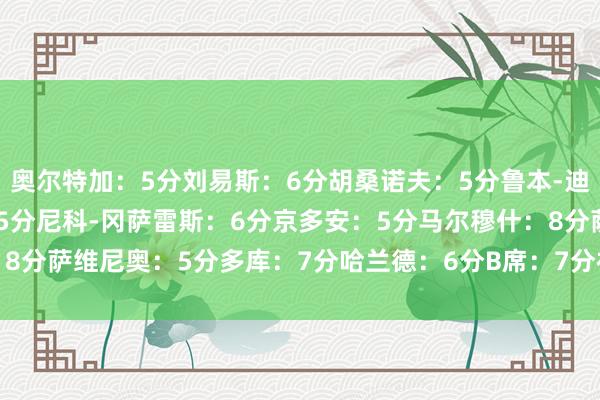 奥尔特加：5分刘易斯：6分胡桑诺夫：5分鲁本-迪亚斯：5分格瓦迪奥尔：5分尼科-冈萨雷斯：6分京多安：5分马尔穆什：8分萨维尼奥：5分多库：7分哈兰德：6分B席：7分福登：6分    体育集锦