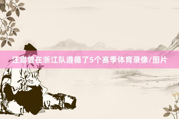 汪嵩曾在浙江队遵循了5个赛季体育录像/图片