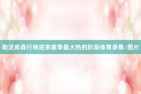 勒沃库森行将迎来赛季最火热的阶段体育录像/图片