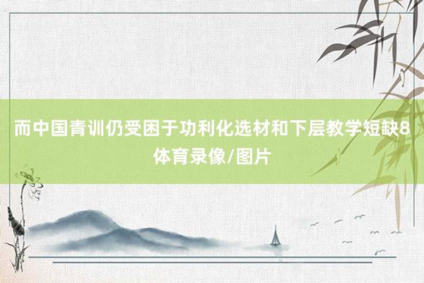 而中国青训仍受困于功利化选材和下层教学短缺8体育录像/图片