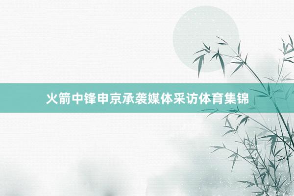 火箭中锋申京承袭媒体采访体育集锦