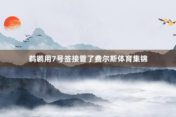 鹈鹕用7号签接管了费尔斯体育集锦