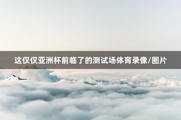 这仅仅亚洲杯前临了的测试场体育录像/图片