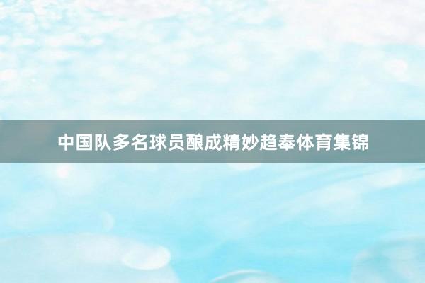 中国队多名球员酿成精妙趋奉体育集锦