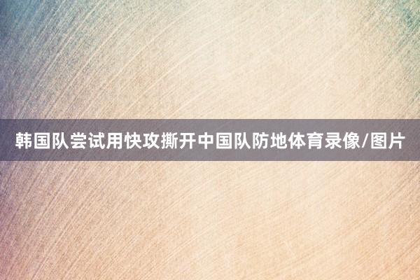 韩国队尝试用快攻撕开中国队防地体育录像/图片