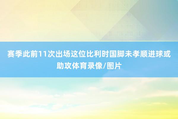 赛季此前11次出场这位比利时国脚未孝顺进球或助攻体育录像/图片