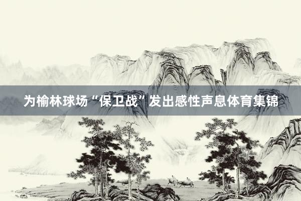 为榆林球场“保卫战”发出感性声息体育集锦