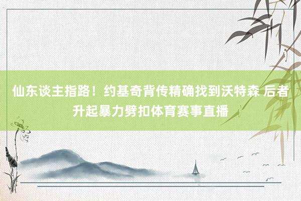 仙东谈主指路！约基奇背传精确找到沃特森 后者升起暴力劈扣体育赛事直播