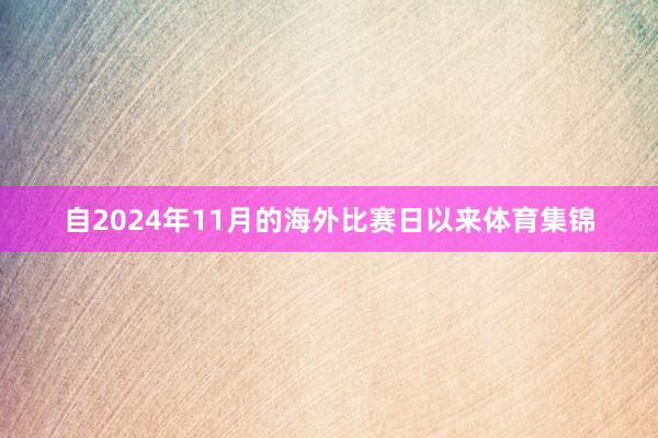 自2024年11月的海外比赛日以来体育集锦