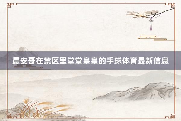 晨安哥在禁区里堂堂皇皇的手球体育最新信息