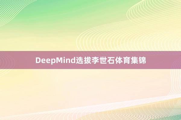 DeepMind选拔李世石体育集锦