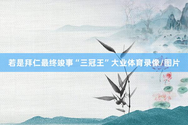 若是拜仁最终竣事“三冠王”大业体育录像/图片