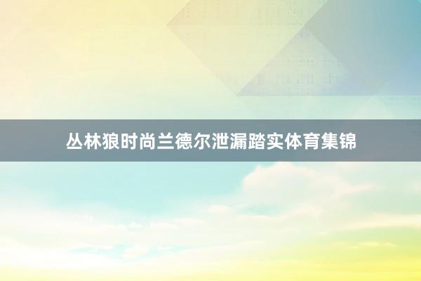 丛林狼时尚兰德尔泄漏踏实体育集锦