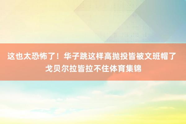 这也太恐怖了！华子跳这样高抛投皆被文班帽了 戈贝尔拉皆拉不住体育集锦